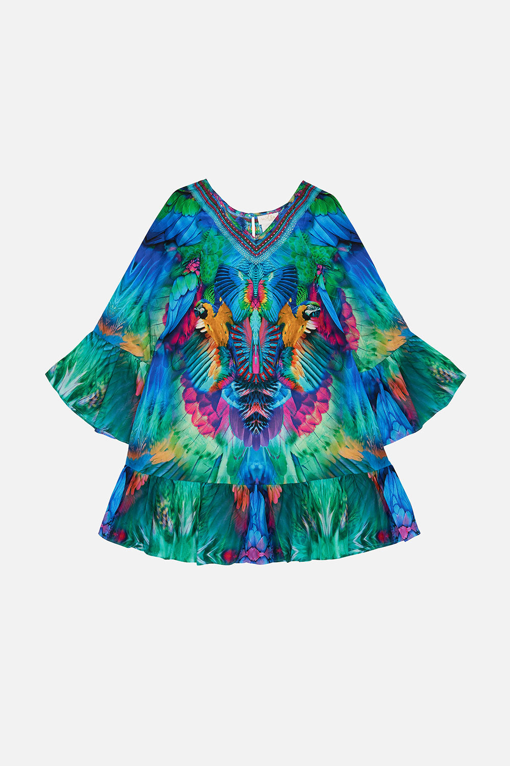 KIDS A-LINE GATHERED DRESS 4-10 AGE OF ASTERIA