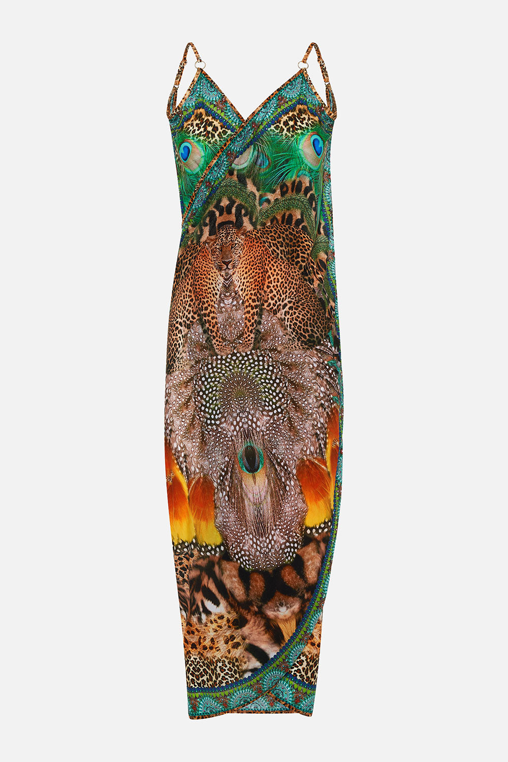 SARONG WITH STRAPS AND TRIM DETAIL SURREALIST XANADU