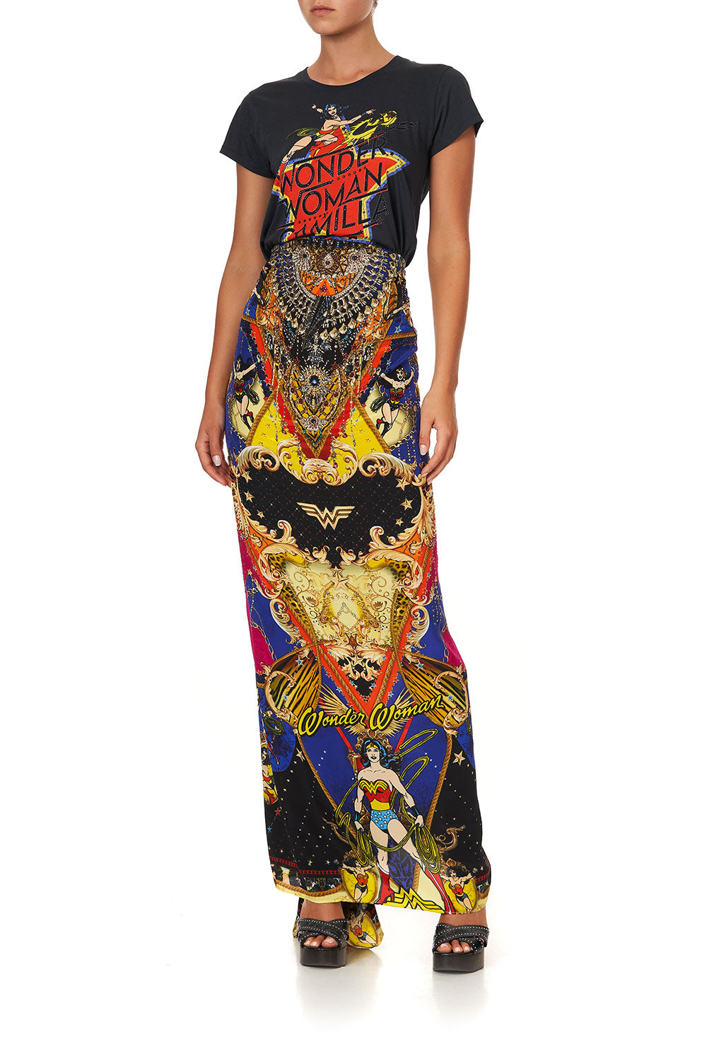 ROUND NECK KAFTAN WONDER WOMAN