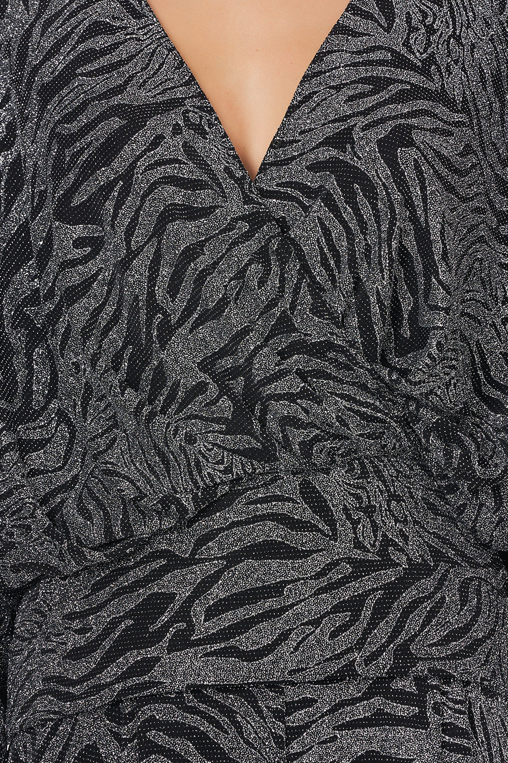 DOLMAN SLEEVE JERSEY TOP SOLID BLACK