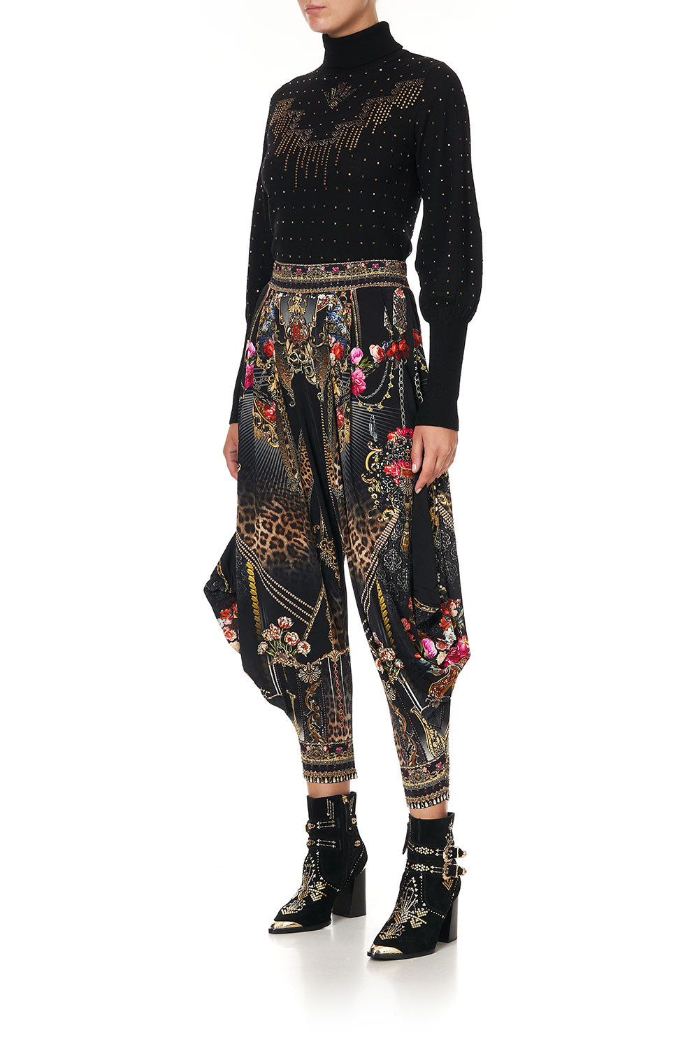 GATHERED CUFF FITTED KNIT GOTHIC GODDESS