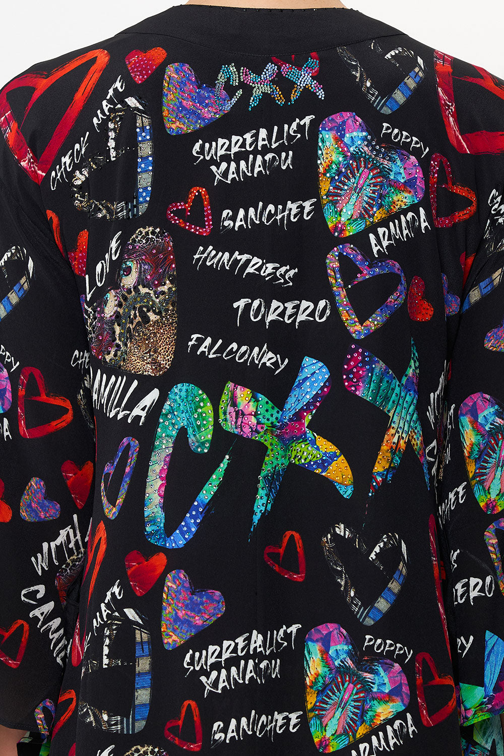 KIMONO WITH LONG UNDERLAYER TAGGED UP