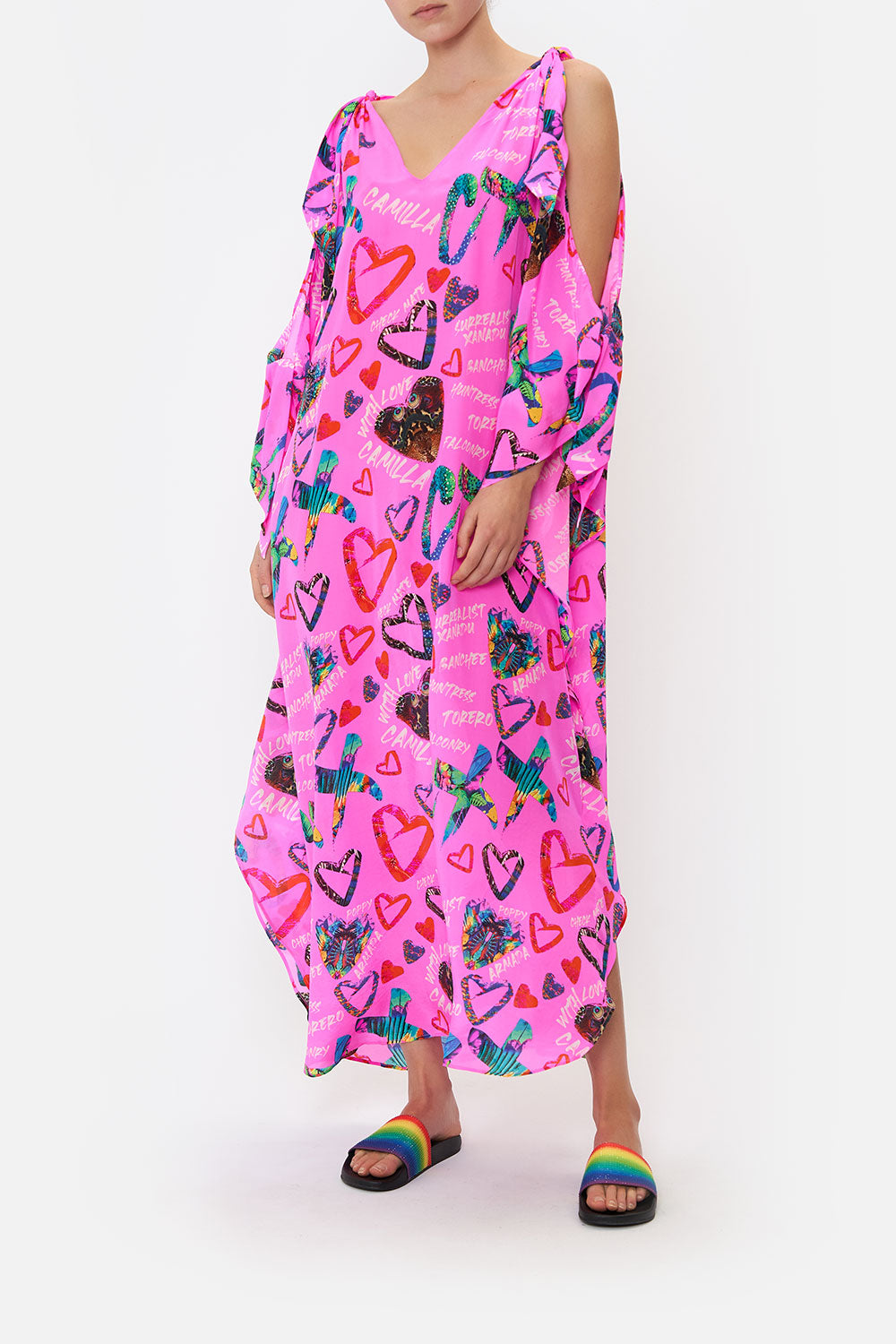 SCARF TIE KAFTAN WRITINGS ON THE WALL