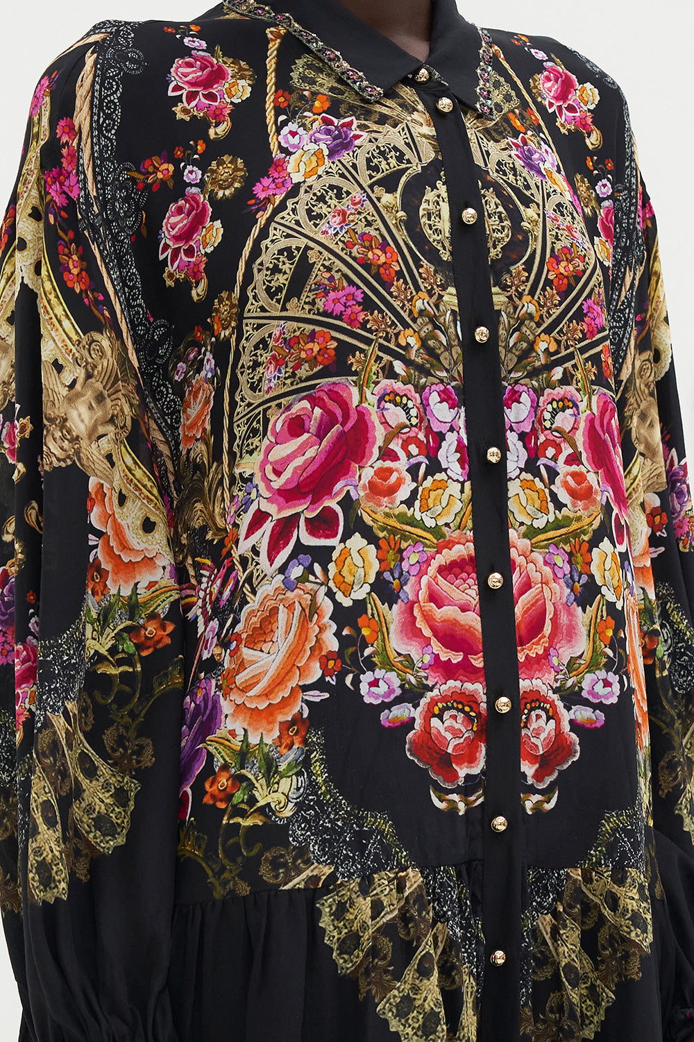 TIERED SHIRT DRESS DANCE WITH DUENDE