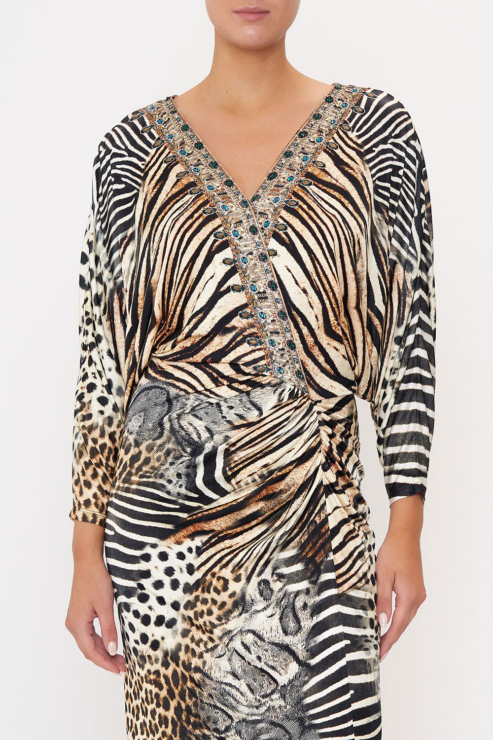 DRAPED MAGYAR SLEEVE DRESS FOR THE LOVE OF LEO