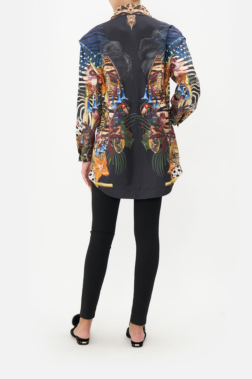 DRAWSTRING PANELLED JACKET NATURAL INSTINCT