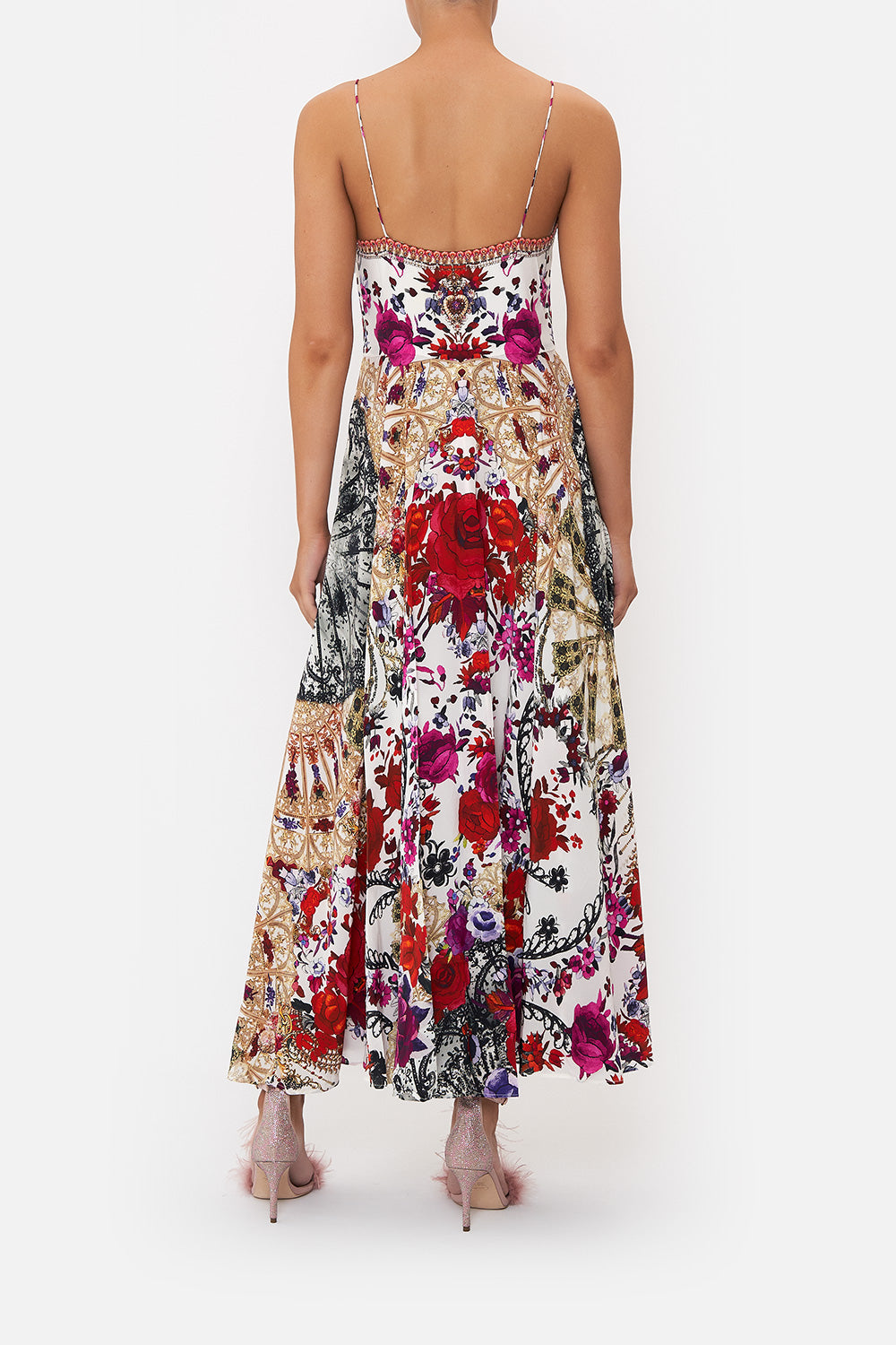 LONG DRESS WITH TIE FRONT REIGN OF ROSES