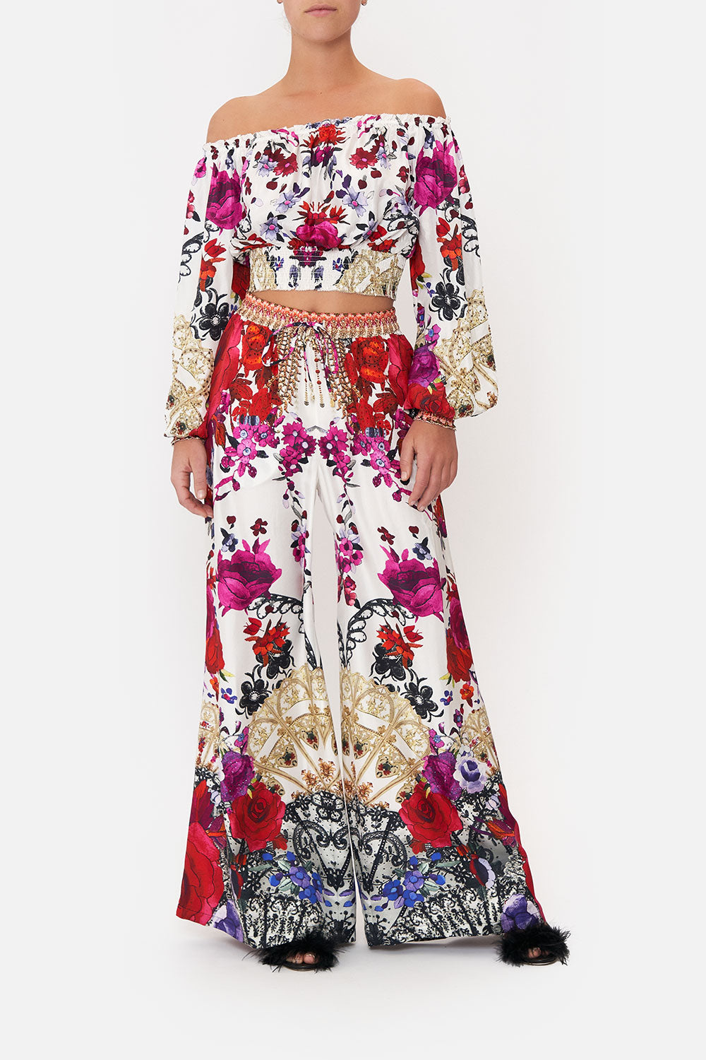 SHIRRED WAIST TOP REIGN OF ROSES