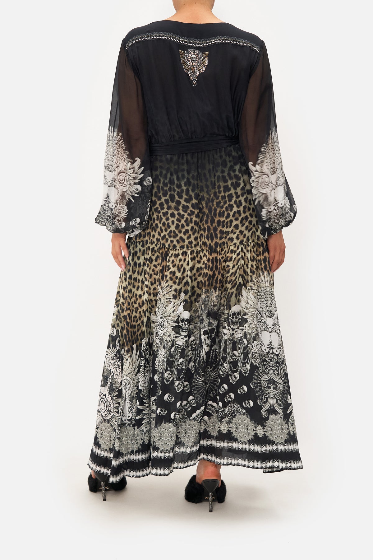 V NECK DRESS WITH BELT ORDER OF DISORDER