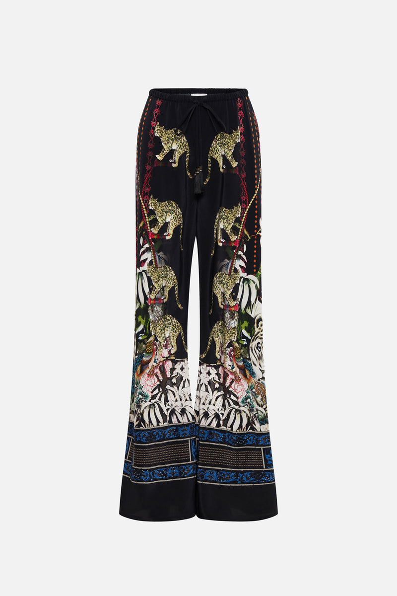 BIAS CUT DRAWSTRING PANT FELINE FANTASY