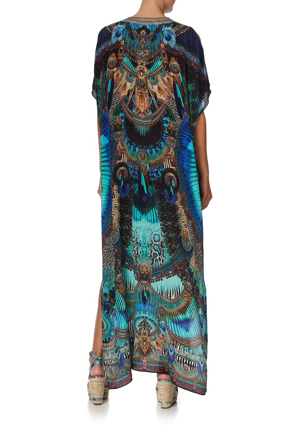 SLIM FIT KAFTAN WITH SPLIT TEMPLE TEMPTRESS