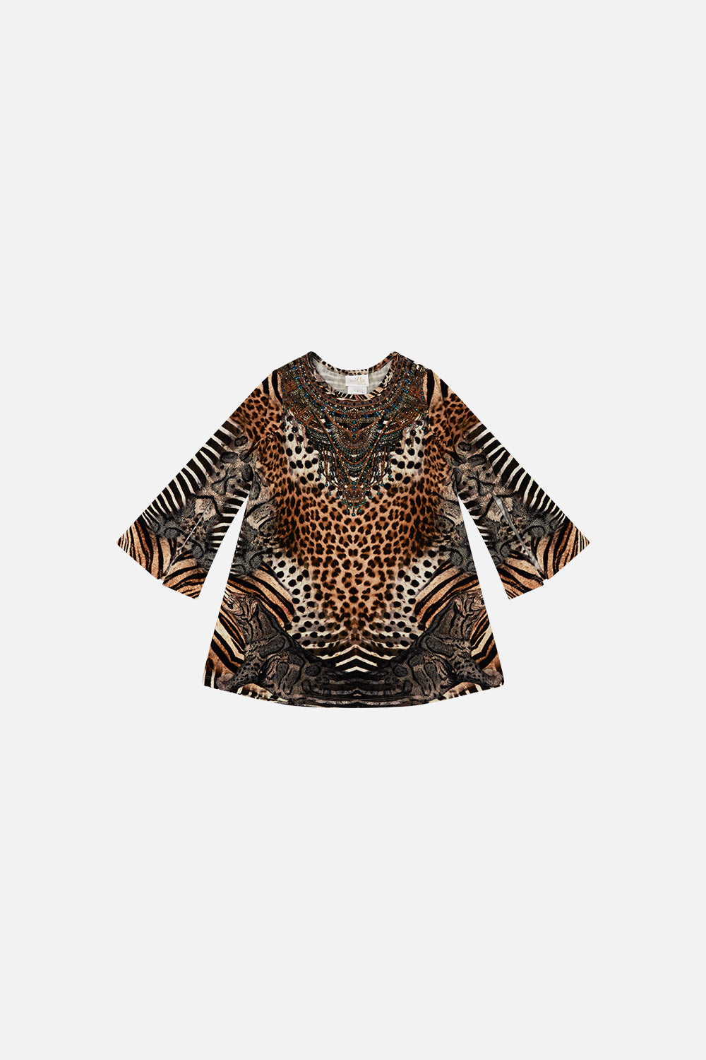 KIDS FLARE SLEEVE JERSEY DRESS 4-10 FOR THE LOVE OF LEO