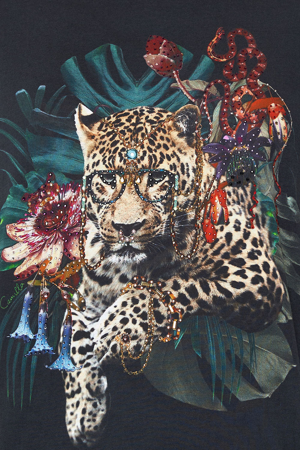 SLIM FIT ROUND NECK T-SHIRT PASSPORT TO PARADISE