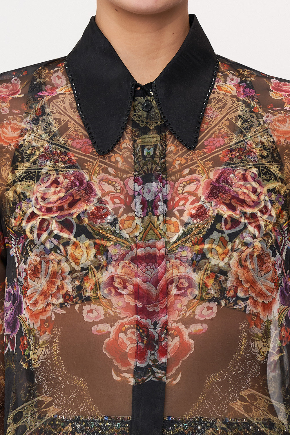 CURVED COLLAR BLOUSE DANCE WITH DUENDE