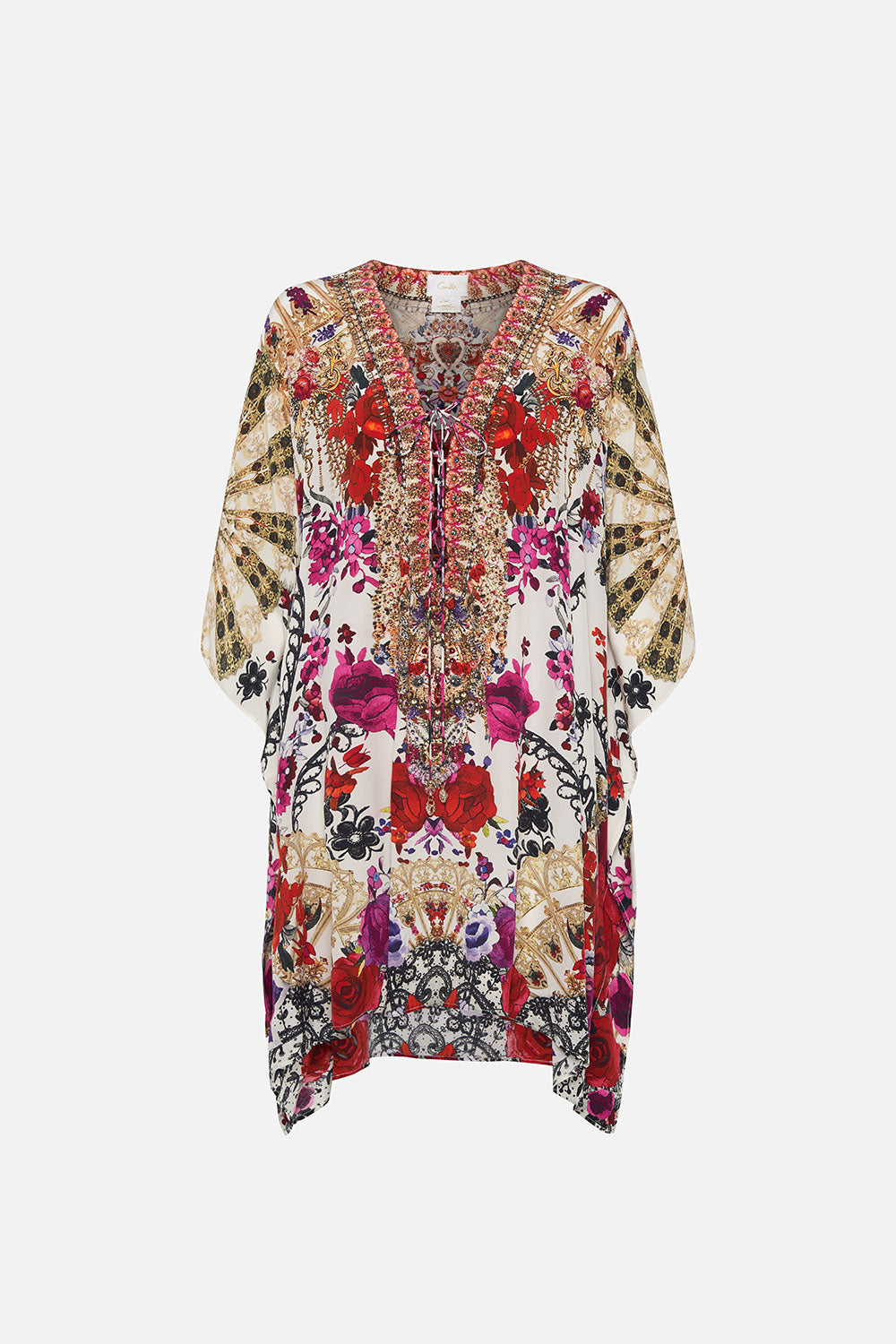 SHORT LACE UP KAFTAN REIGN OF ROSES