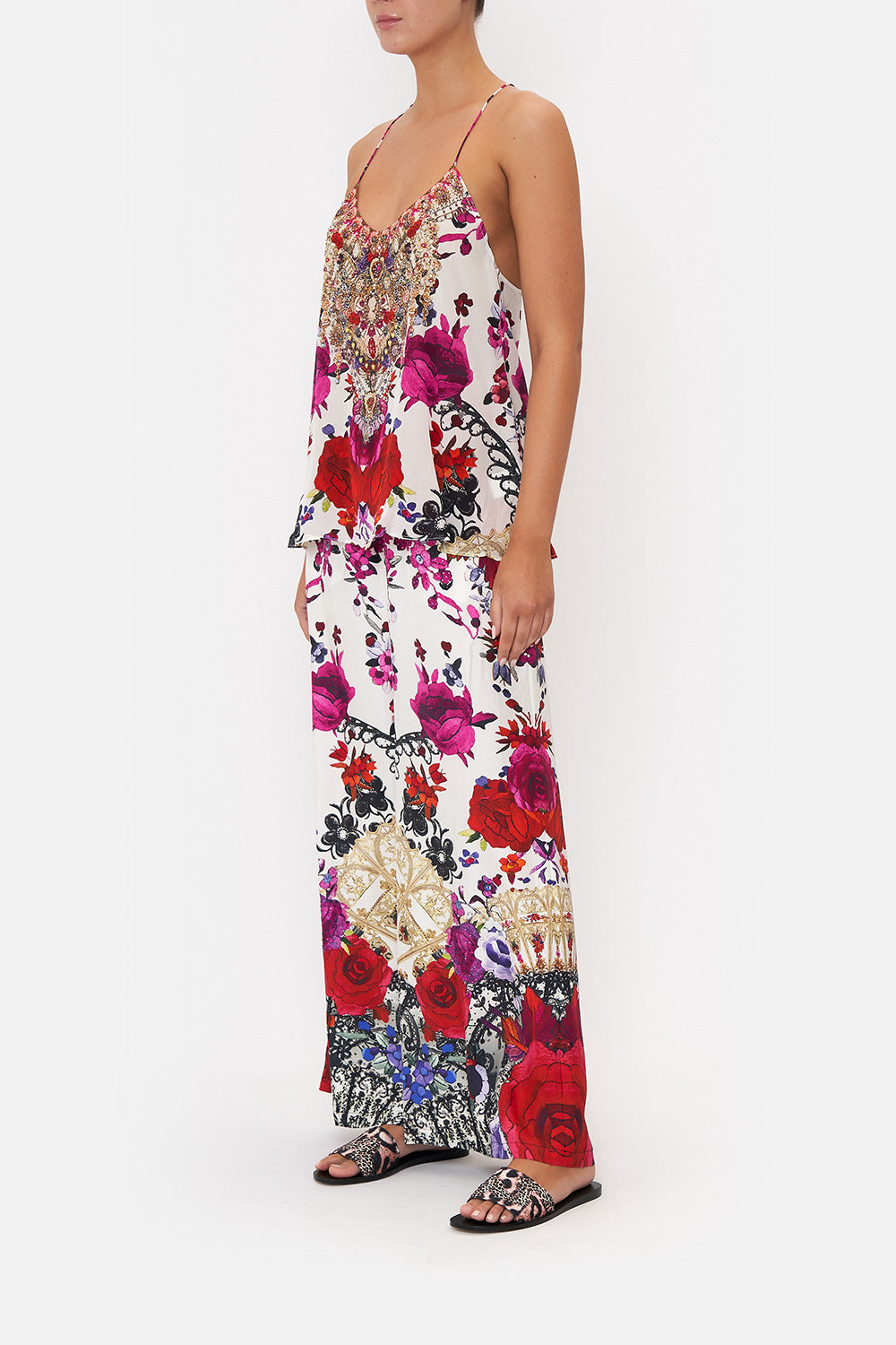 T BACK SHOESTRING TOP REIGN OF ROSES