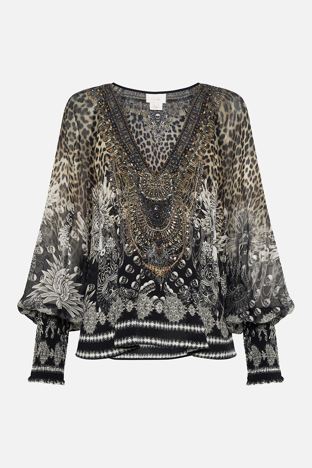 SHIRRED CUFF BLOUSE ORDER OF DISORDER