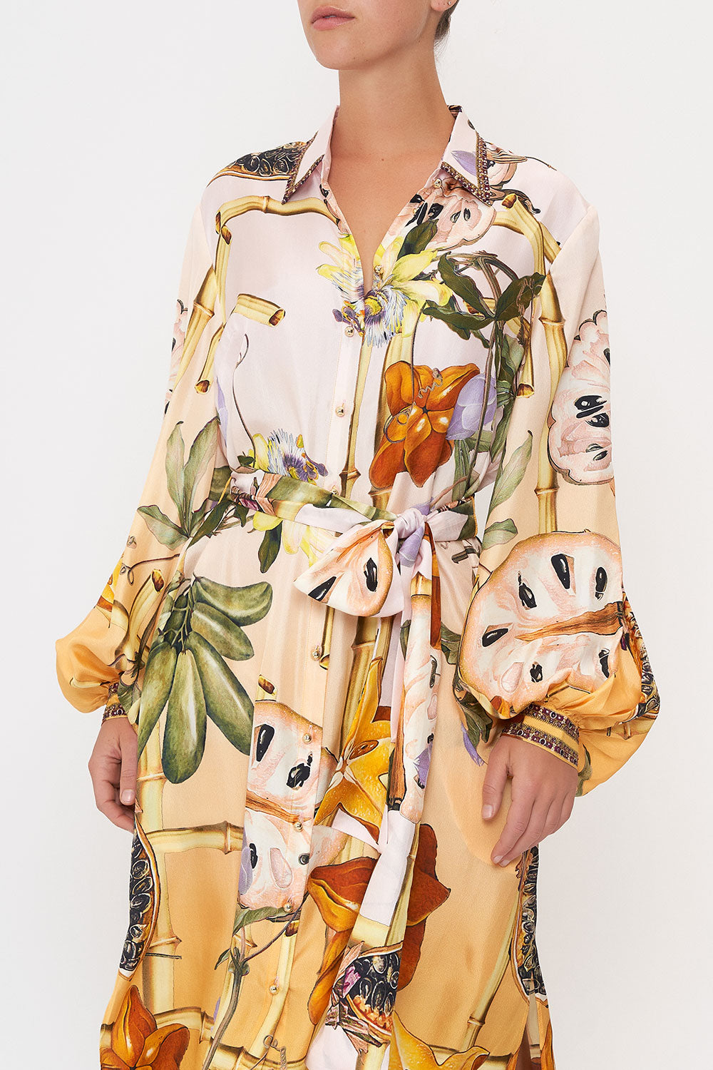 HIGH LOW MIDI SHIRT DRESS ORIGINAL SIN