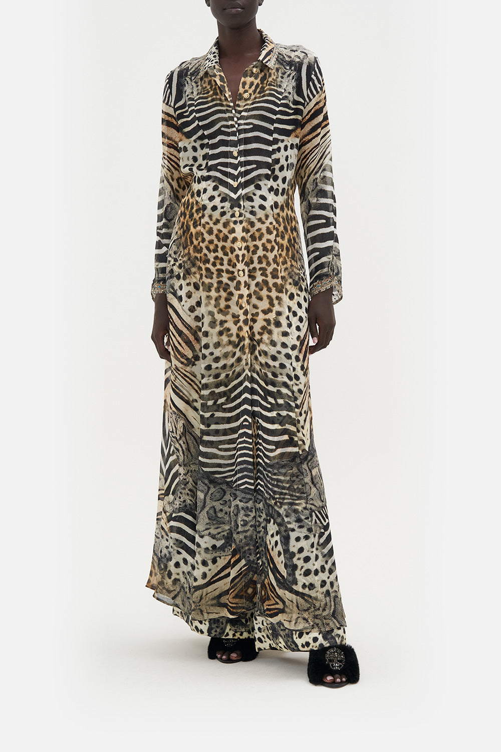 PRINTED TRENCH FOR THE LOVE OF LEO