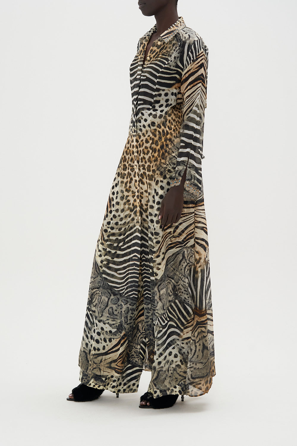 PRINTED TRENCH FOR THE LOVE OF LEO