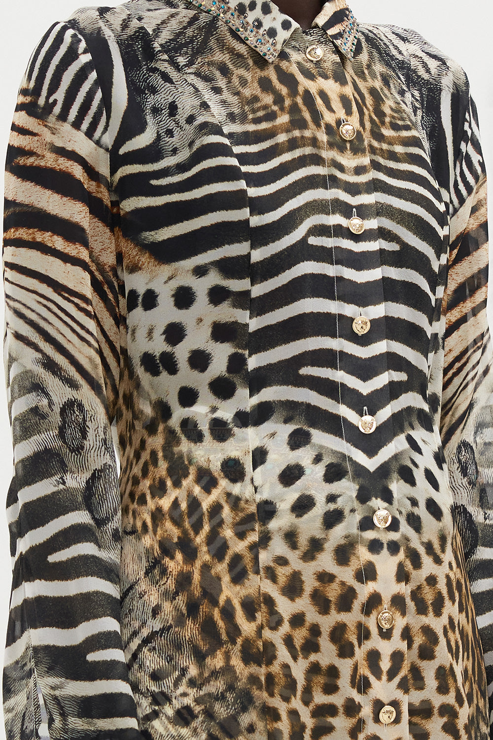 PRINTED TRENCH FOR THE LOVE OF LEO