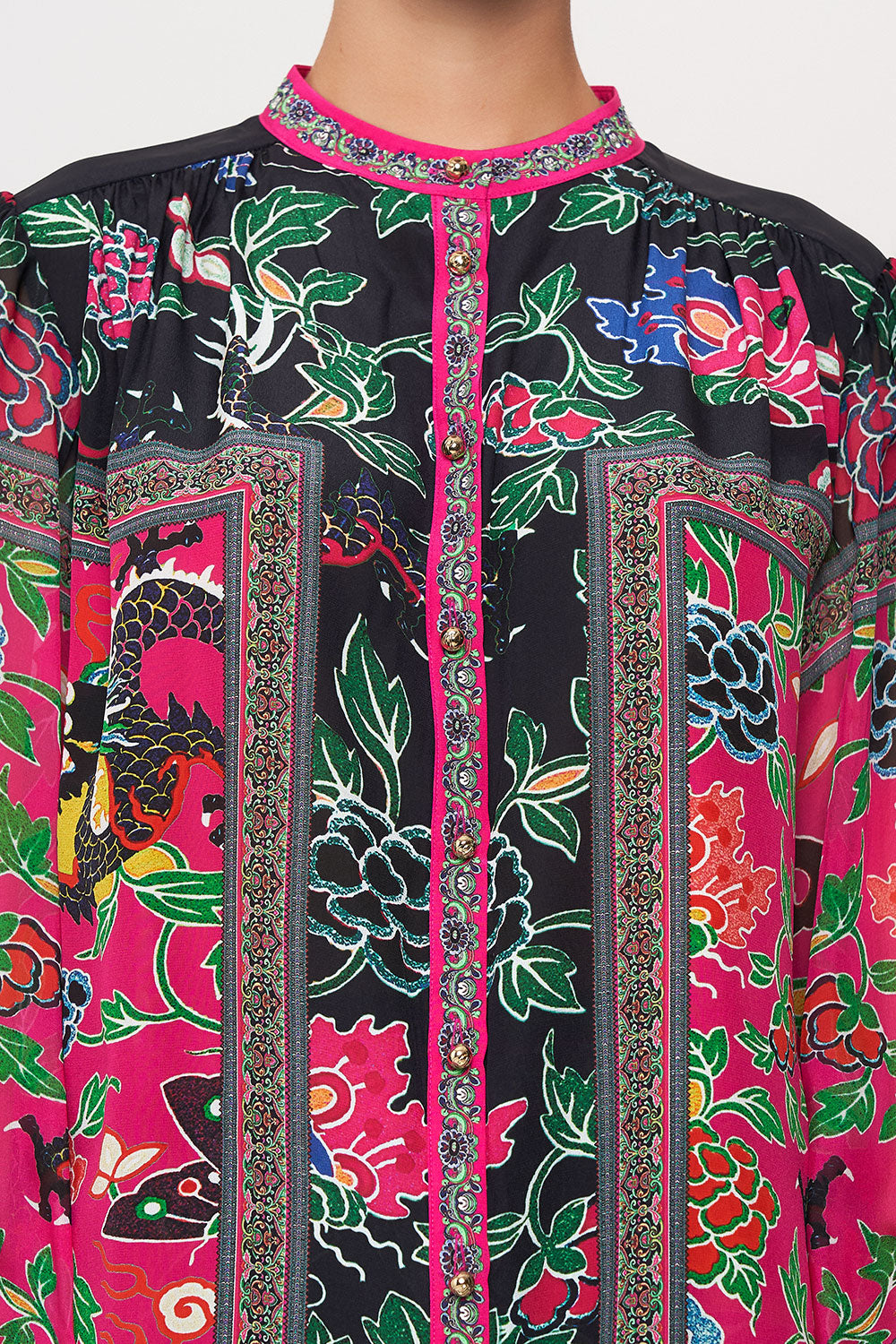 BLOUSON SLEEVE BLOUSE WITH YOKE TWILIGHTS TOKEN