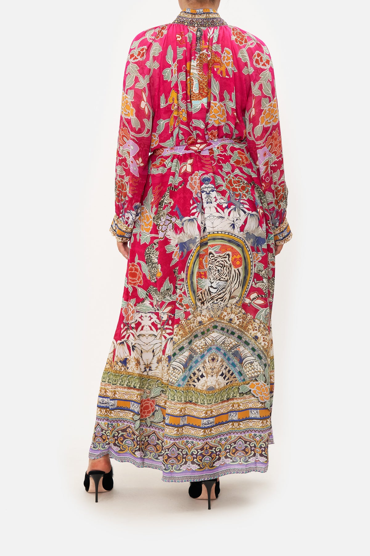 RAGLAN SLEEVE MIDI SHIRT DRESS TASTE OF TWILIGHT