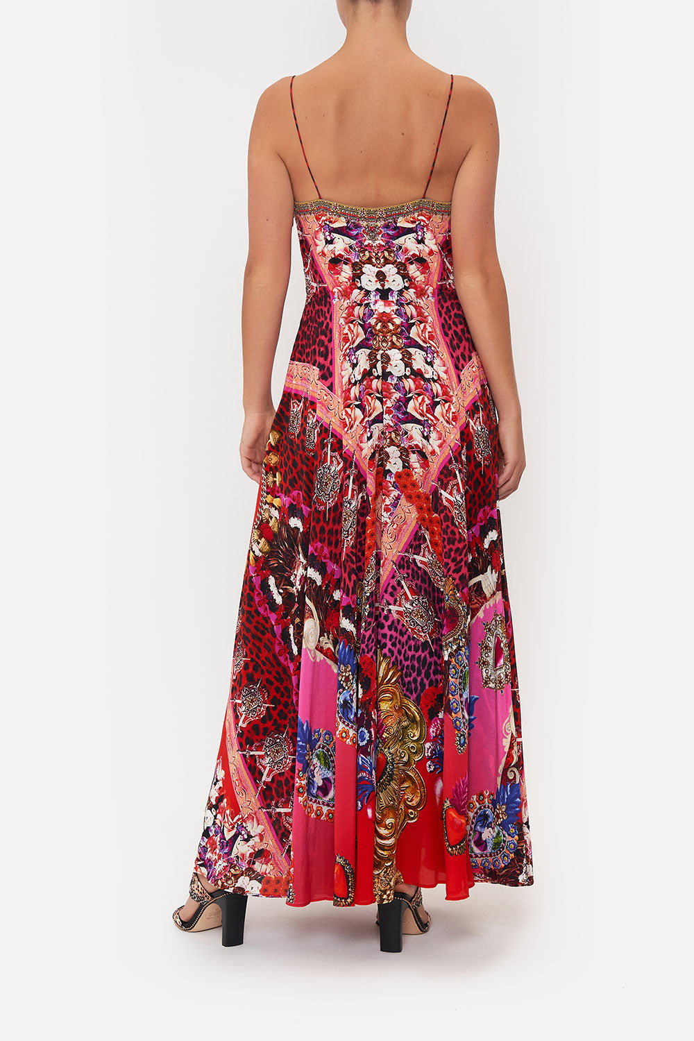 LONG DRESS WITH TIE FRONT ARTESANIA MANIA