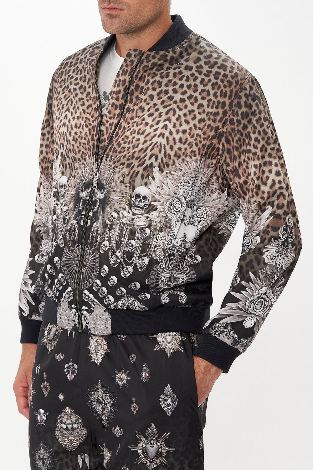 ZIP THROUGH BOMBER JACKET ORDER OF DISORDER