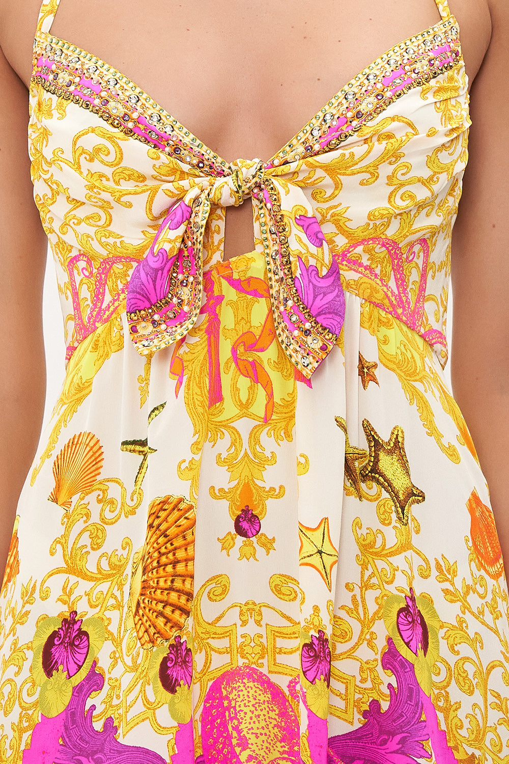 TIE FRONT TIERED DRESS SQUID SQUAD