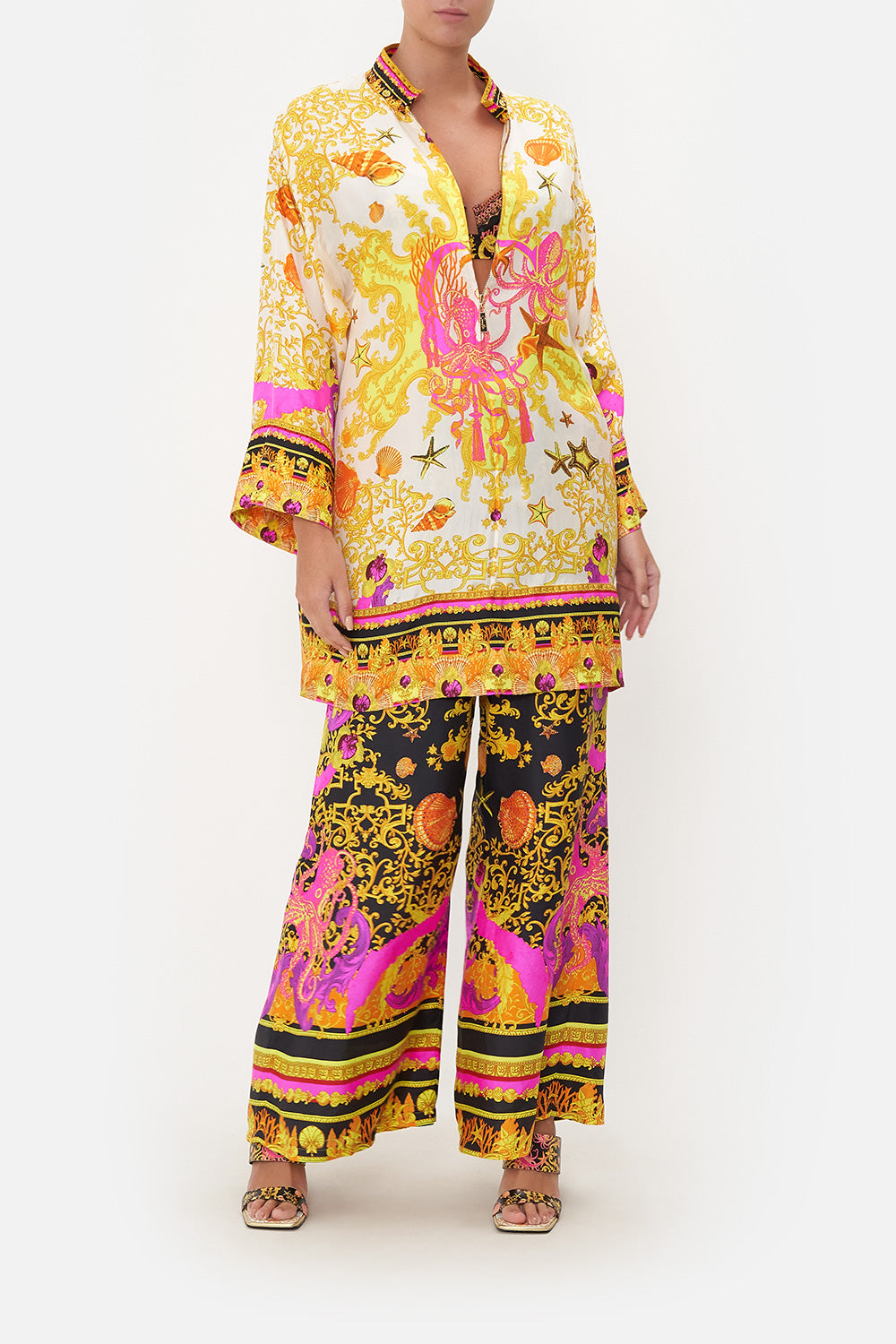 ZIP FRONT SHIRT DRESS SQUID SQUAD