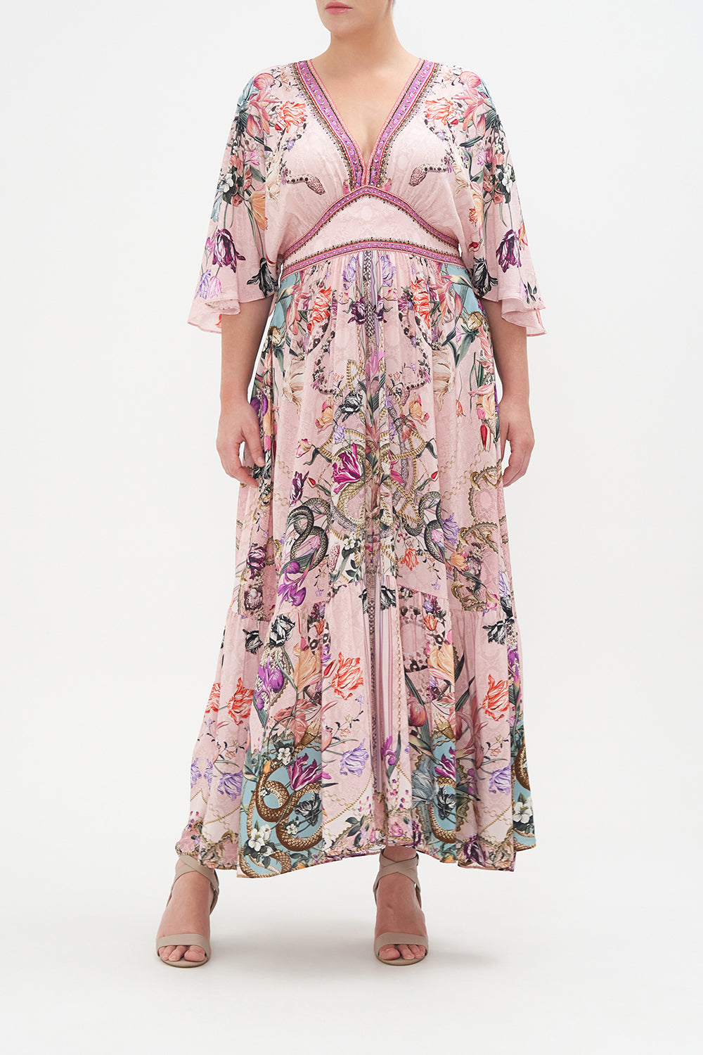 WAISTED DRESS WITH HEM RUFFLE MAD AS A SNAKE