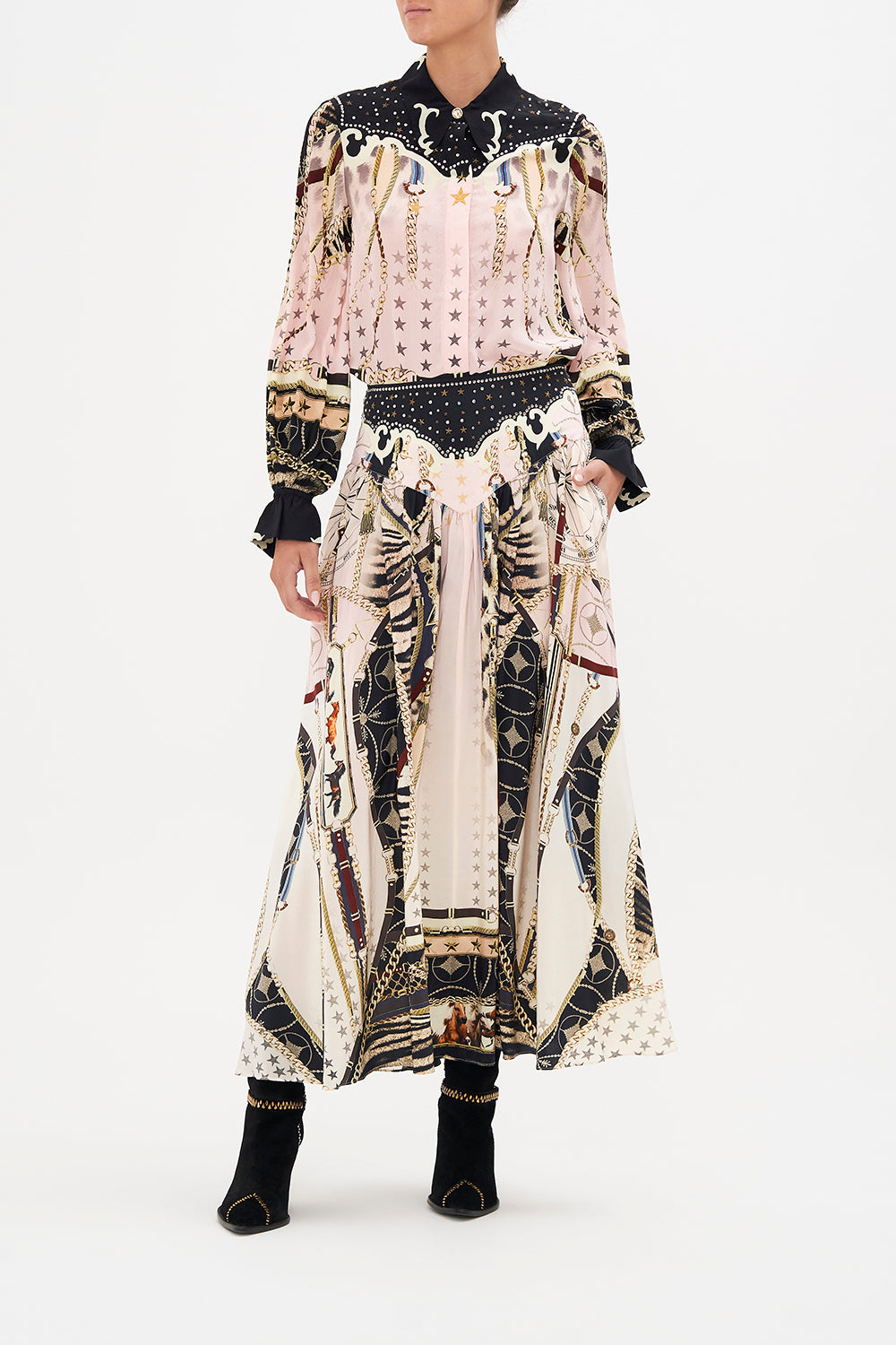 CURVED COLLAR BLOUSE I WANNA BE A COWGIRL BABY