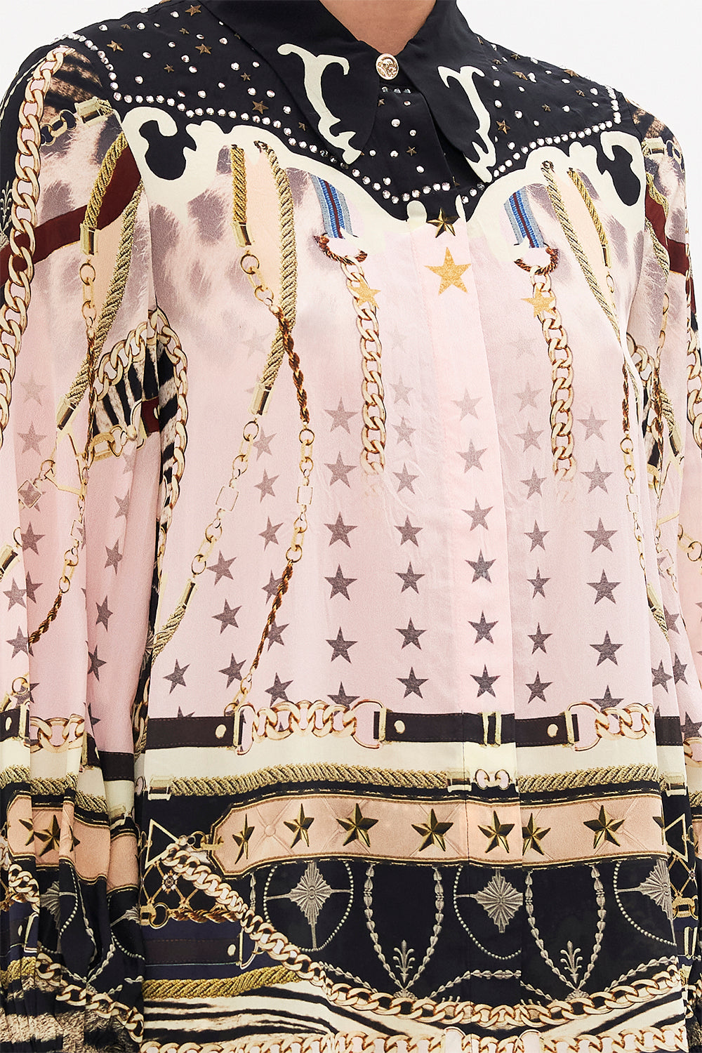 CURVED COLLAR BLOUSE I WANNA BE A COWGIRL BABY