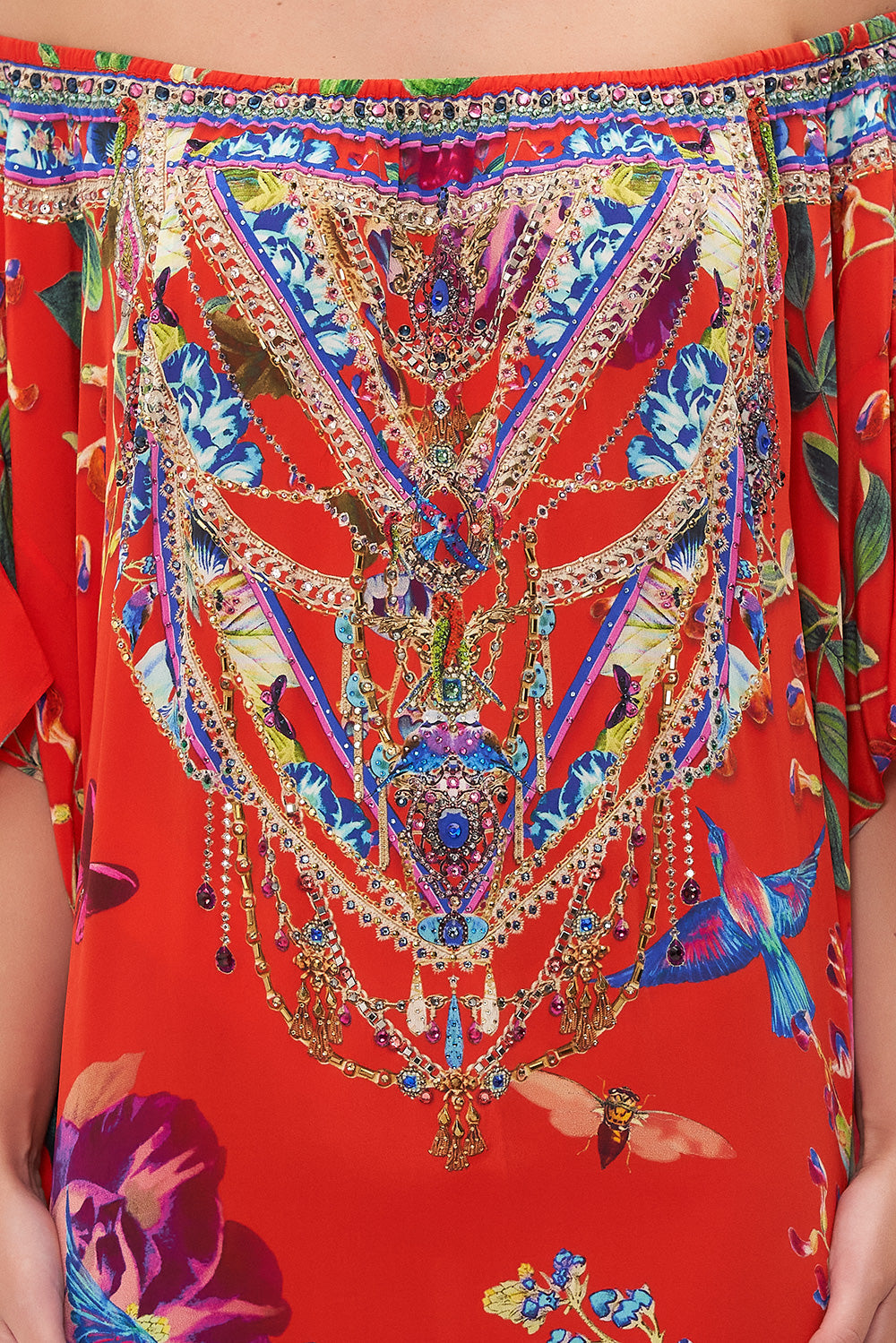 OFF SHOULDER KAFTAN BIRDS OF A FEATHER