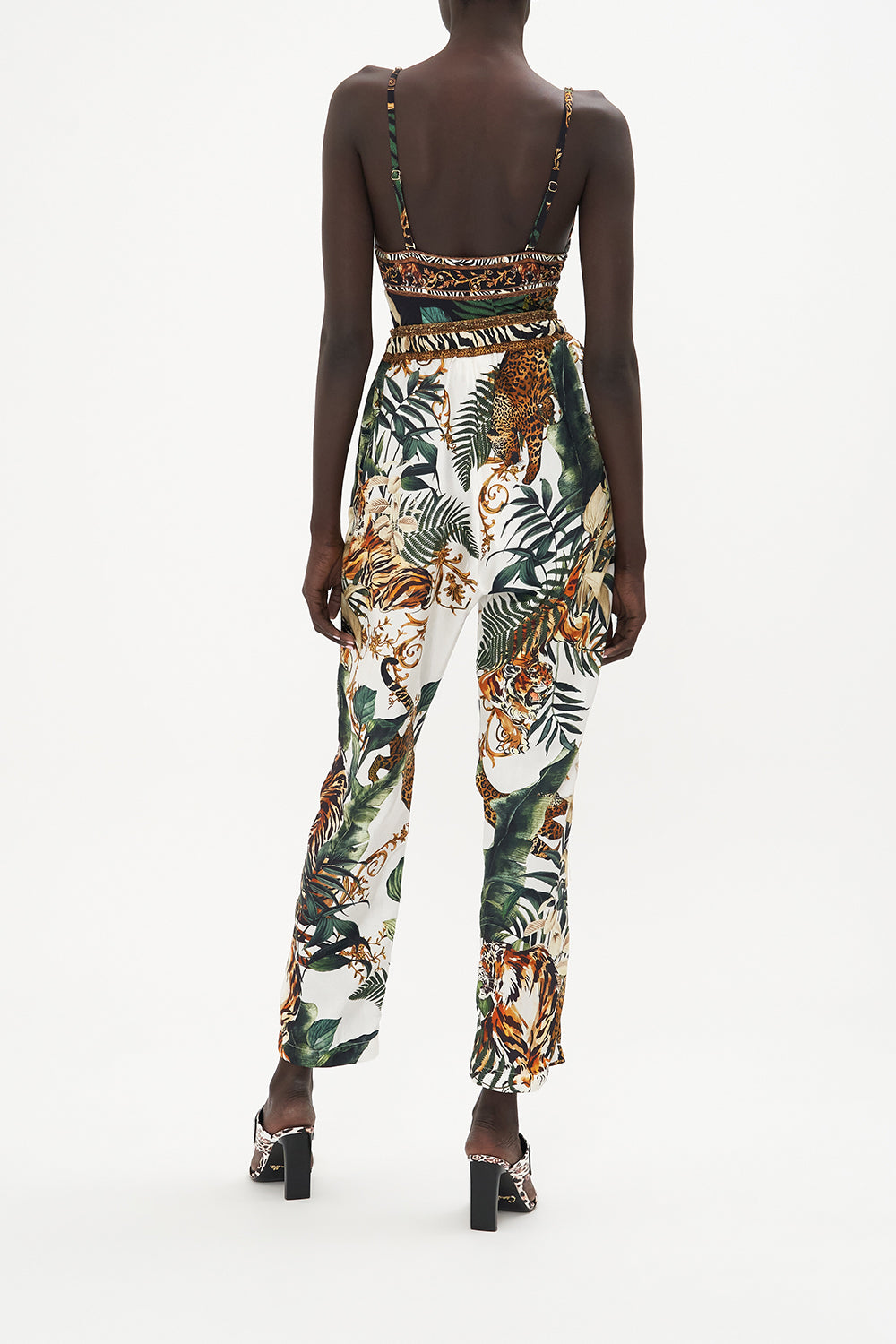 DROP CROTCH SLIM LEG PANT TIGER TRAP