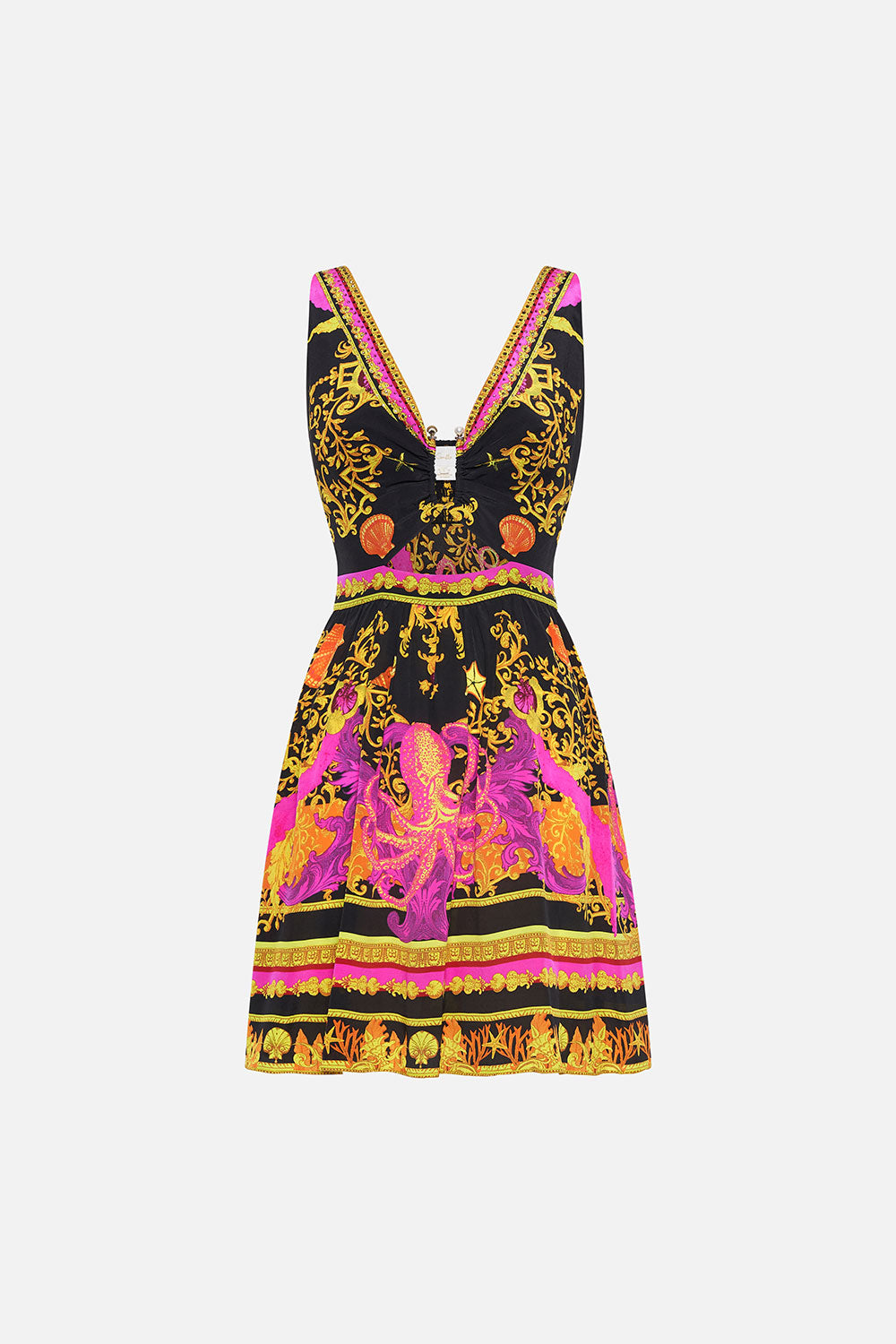 SHORT V NECK CUT OUT DRESS OCTOPIA