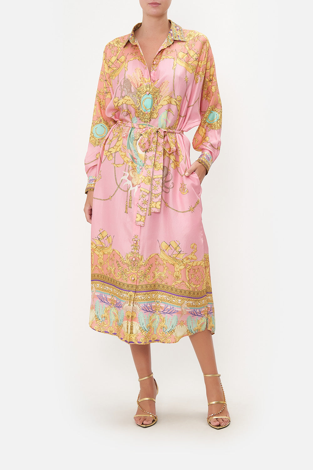 COLLARED BUTTON THROUGH DRESS MERMAID MOTEL