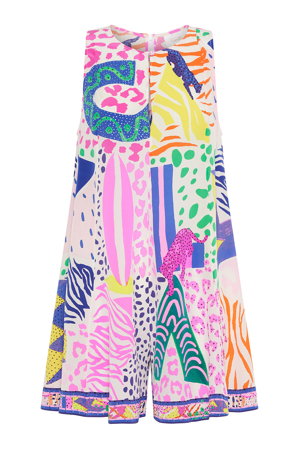 SLEEVELESS FLARED PLAYSUIT BONZA BABE