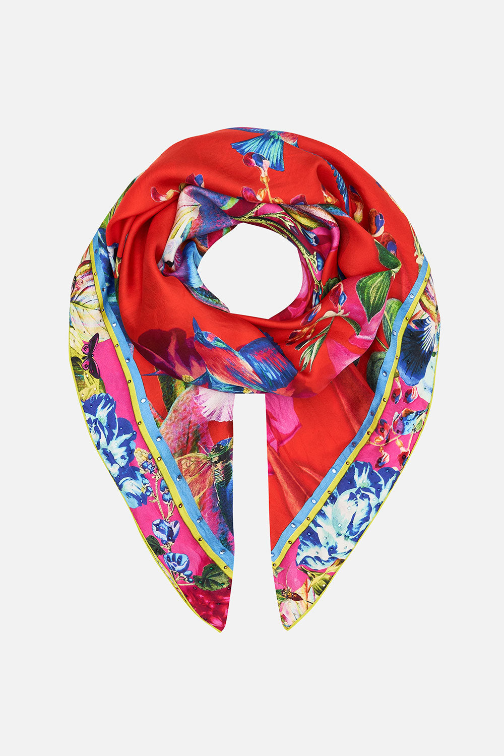 LARGE SQUARE SCARF BIRDS OF A FEATHER