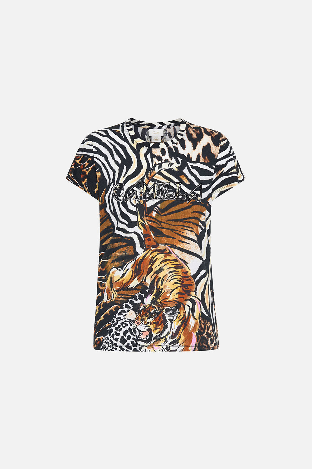 SLIM FIT ROUND NECK T-SHIRT WHATS NEW PUSSYCAT