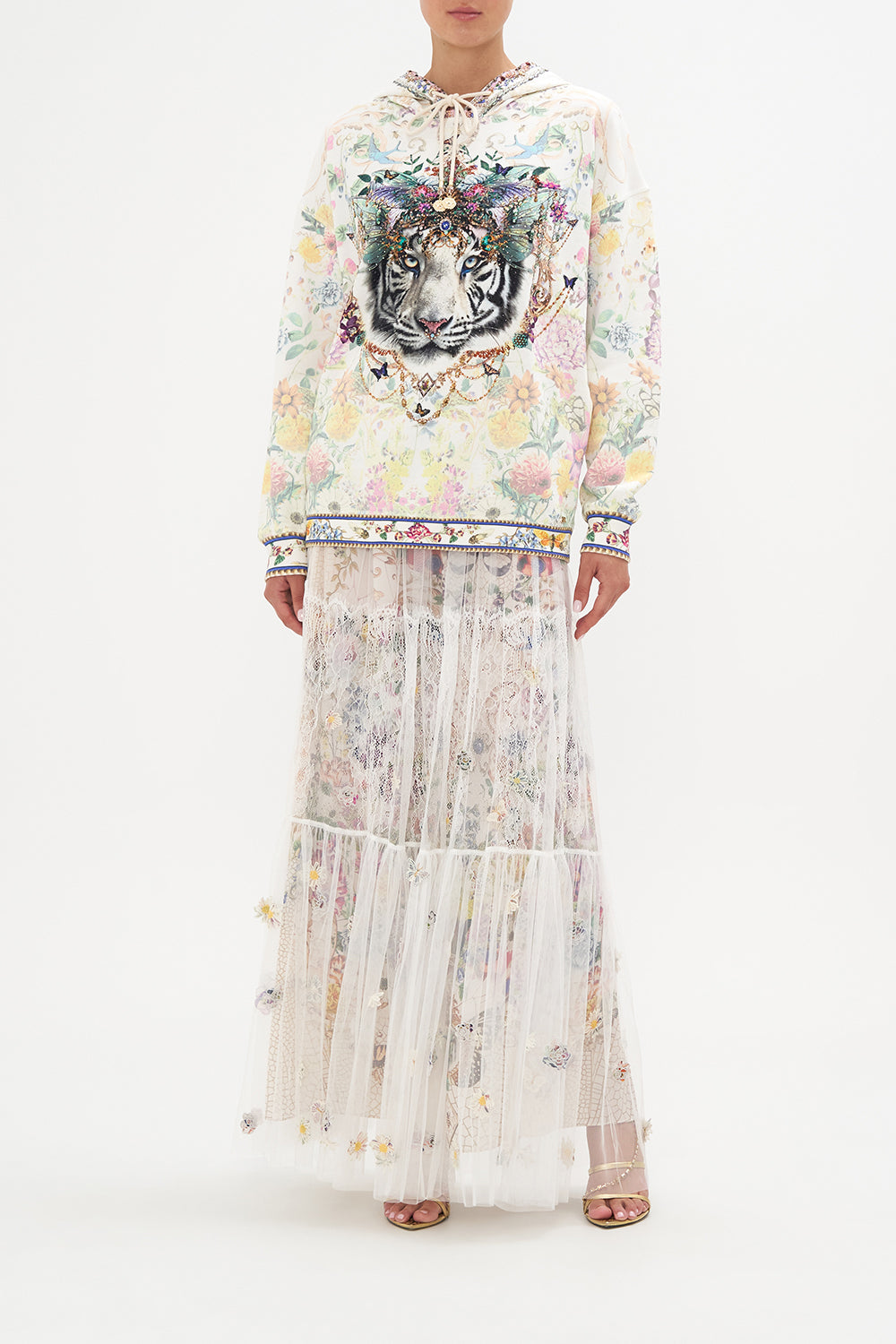 HOODY WITH POCKETS QUEENS BEE HIVE