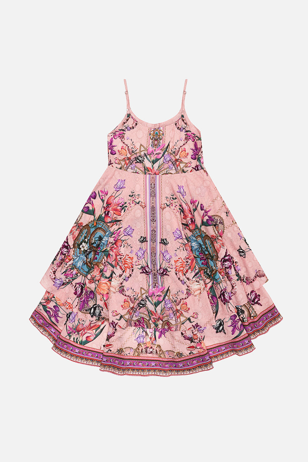 KIDS ROUND NECK TIERED DRESS 12-14 MAD AS A SNAKE