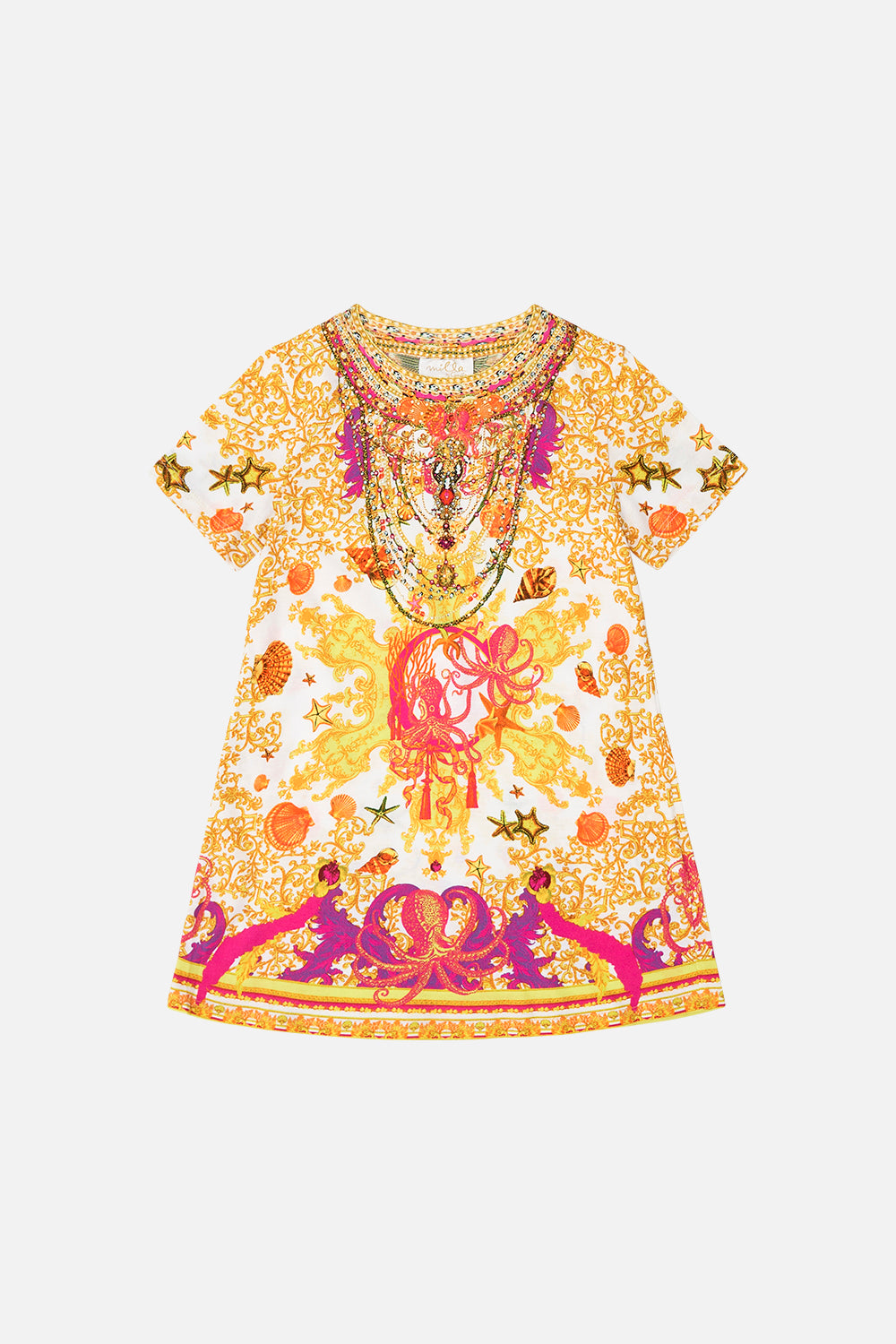 KIDS T-SHIRT DRESS 4-10 SQUID SQUAD