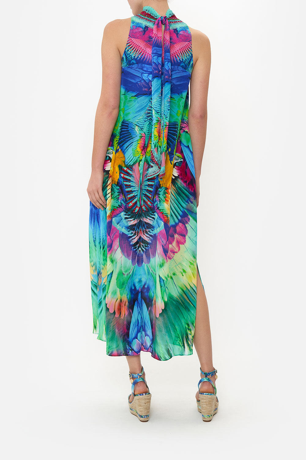 HIGH NECK DRESS WITH BACK NECK TIE AGE OF ASTERIA