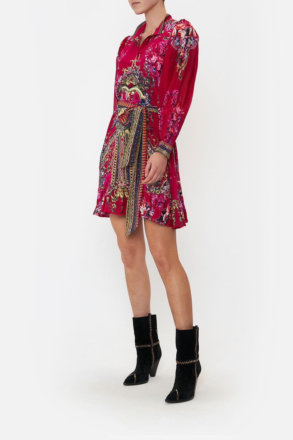 DROP SLEEVE SHIRT DRESS BOHEME BLOOMS
