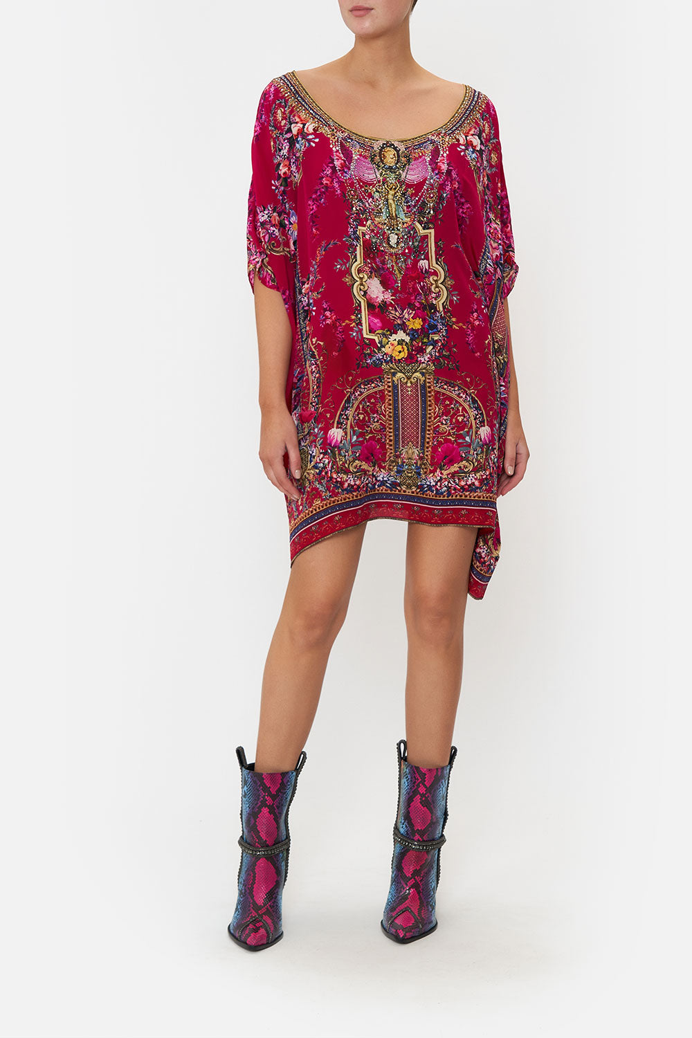 SHORT ROUND NECK KAFTAN BOHEME BLOOMS