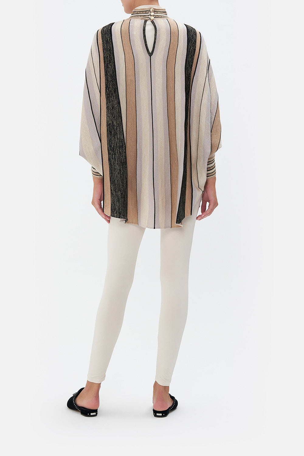 KNITTED KAFTAN WITH NECK BAND FOR THE LOVE OF LEO