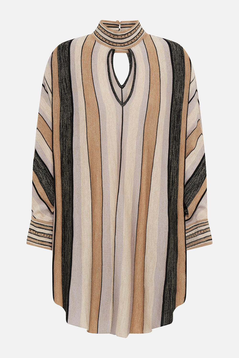 KNITTED KAFTAN WITH NECK BAND FOR THE LOVE OF LEO