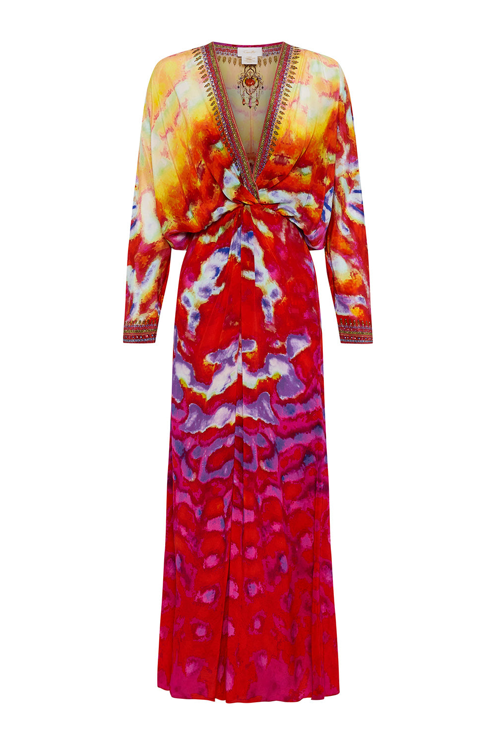 TWIST FRONT BATWING DRESS BANSHEE BECKONS